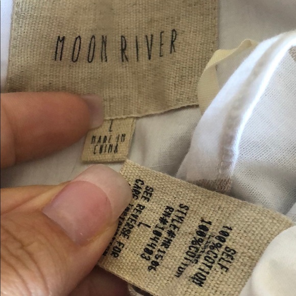 DONATED!! Moon River 100% cotton hi lo striped - Picture 5 of 5